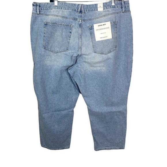 NWT Good American Good Boy Distressed Plus Curvy Straight Leg Jean 24 Blue #3039 - Picture 6 of 14